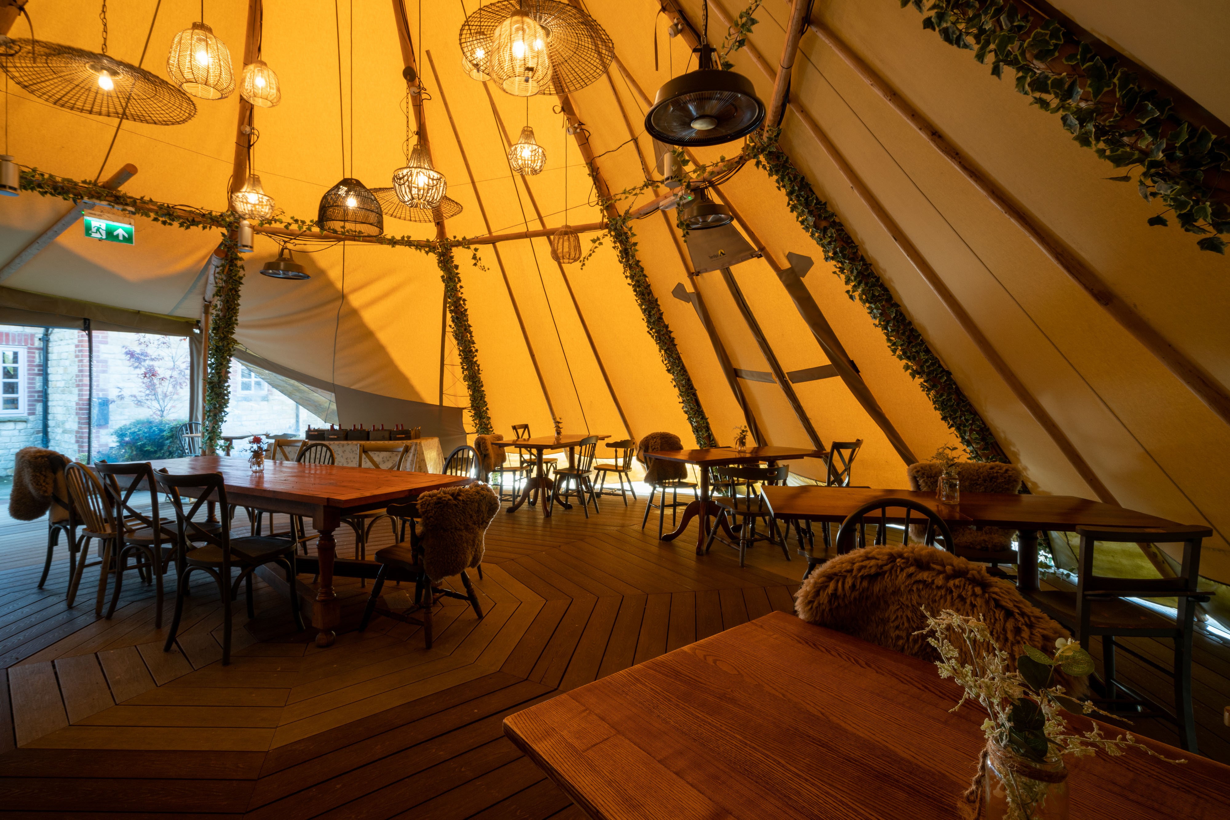 Photo of dining tent
